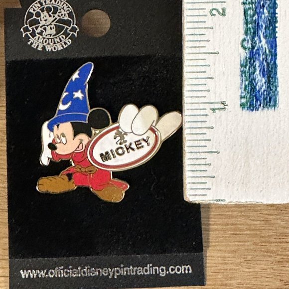 WDW Disney sorcerer Mickey Mouse     2006 Trading Pin Cast Member Name Tag - Picture 2 of 5